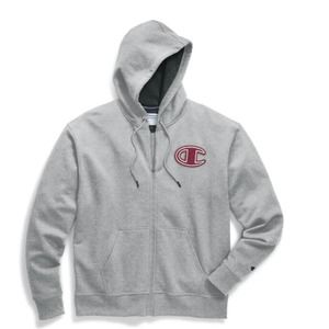 Champion Fleece Zip Hoodie, Chainstitch Outline C Logo Men 973 *
